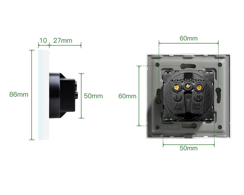 16A WIFI Wall Socket EU-Standard